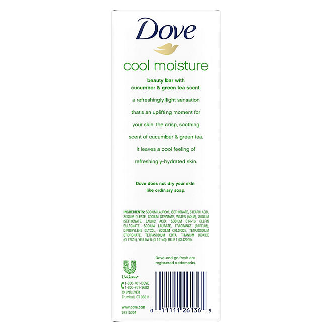 Dove Go Fresh Beauty Bar, Cool Moisture , 3.75 oz., 16 count