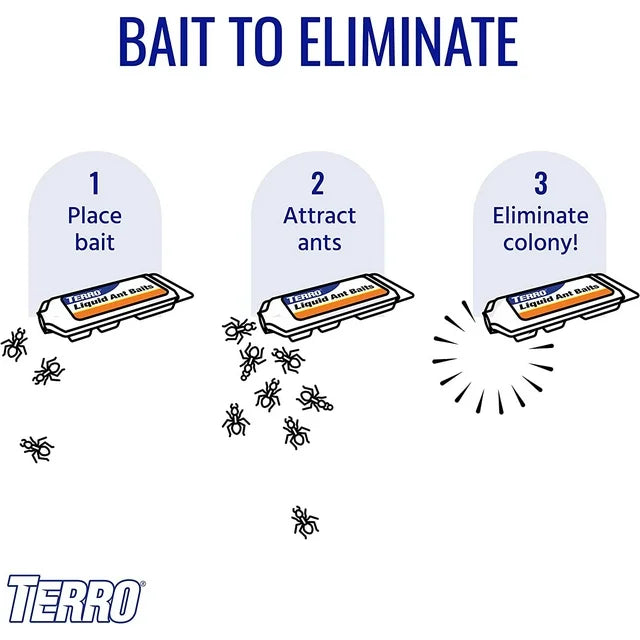 TERRO Liquid Ant Bait Ant Killer 6 Bait Stations