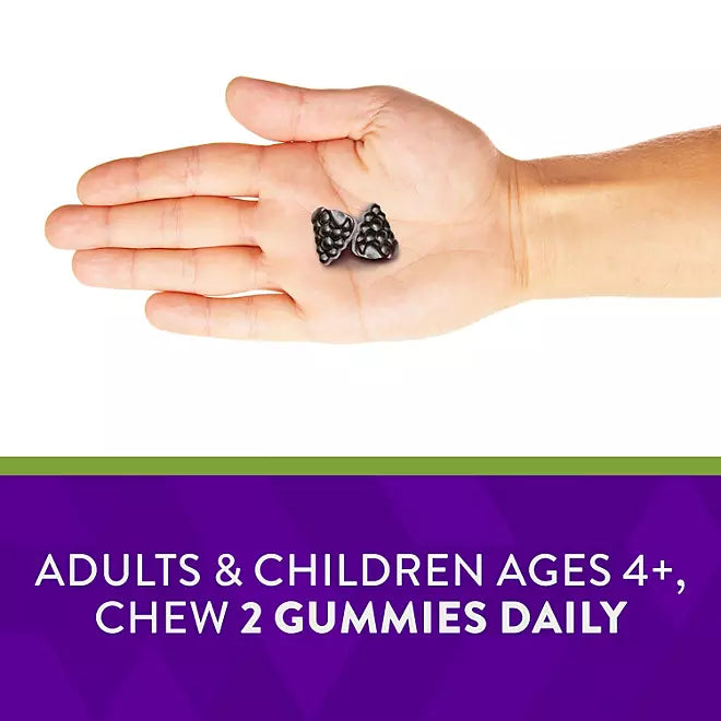 Nature’s Way Sambucus Immune Gummies, Elderberry, Vitamin C, Vitamin D3, Zinc , 120 count