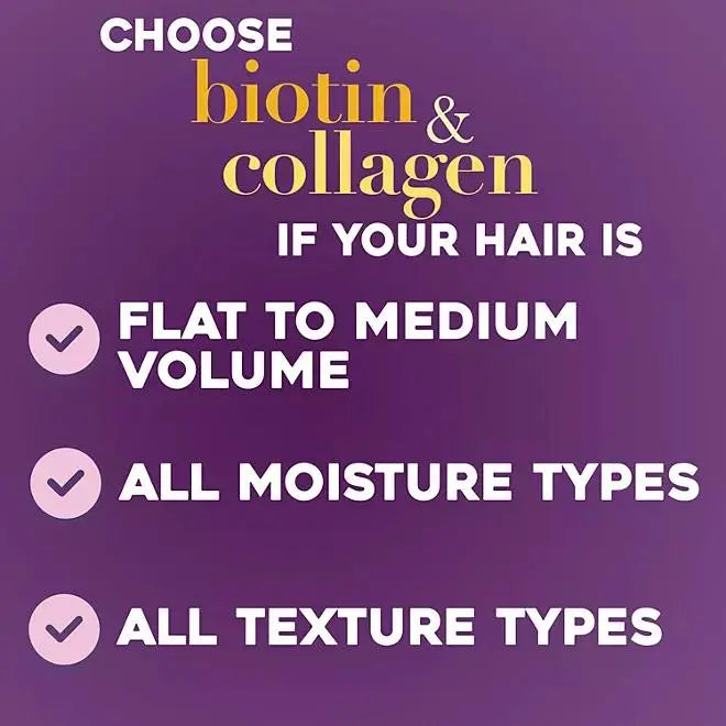 OGX Thick & Full Biotin plus Collagen Shampoo or Conditioner - Retail Therapy Outlet