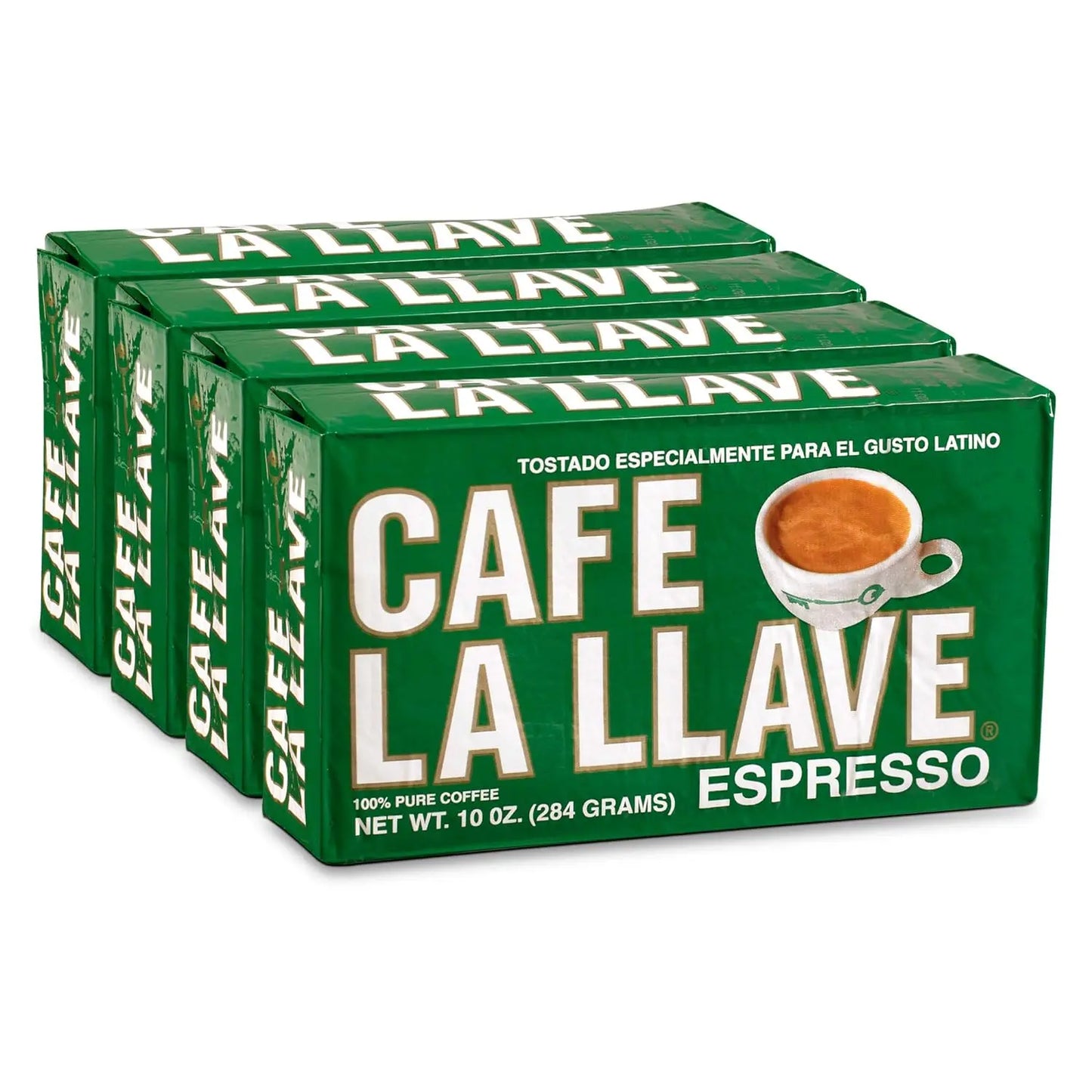Cafe La Llave Espresso Dark Roast Coffee, 10 Ounce (Pack of 4) - Retail Therapy Outlet