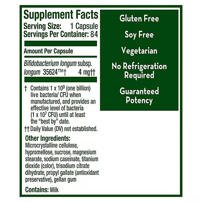 Align Probiotic Supplement for Daily Digestive Health Capsules (84 count) Align