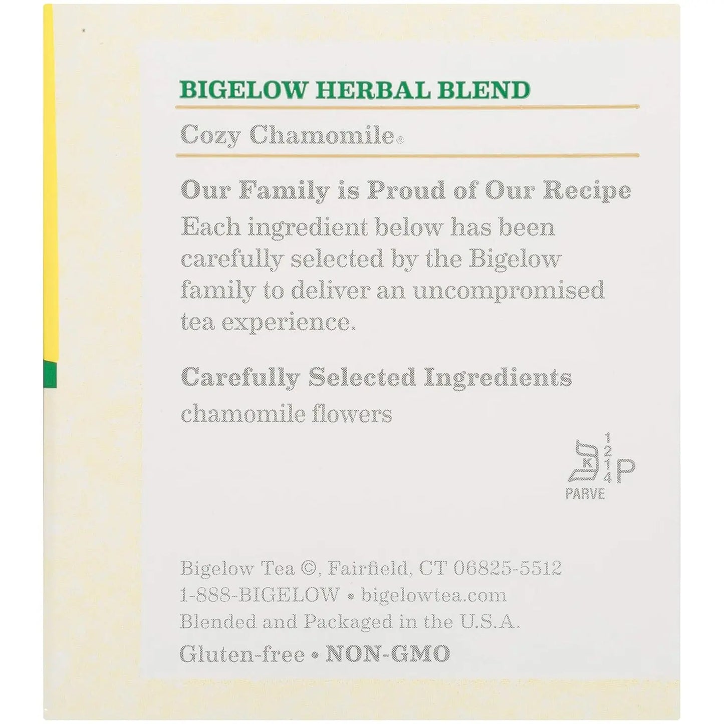 Bigelow Cozy Caffeine Free Chamomile Tea, 100 count - Retail Therapy Outlet