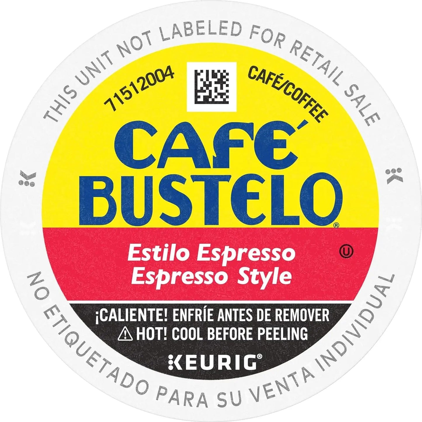 Café Bustelo Espresso Style, Dark Roast Coffee, 32 Keurig K-Cup Pods Cafe Buestelo