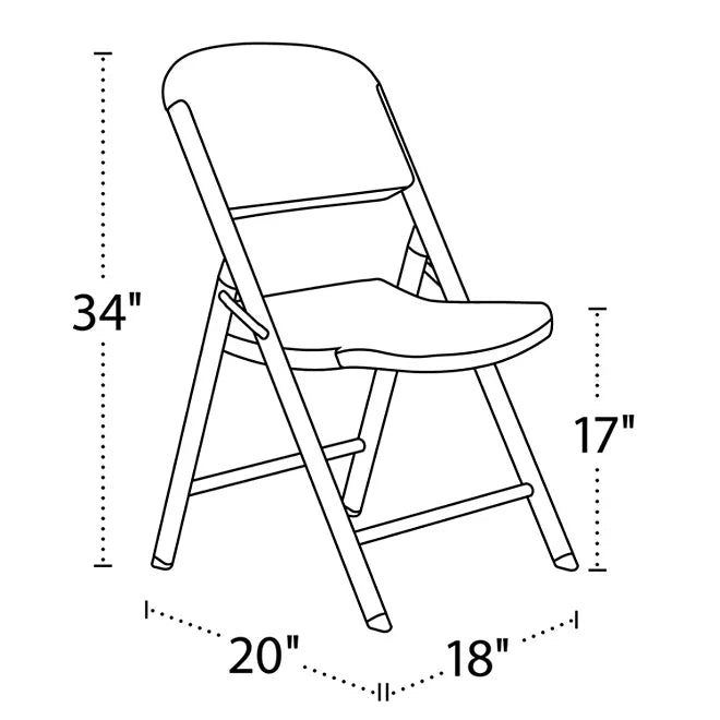 Lifetime Commercial Grade Contoured Folding Chair