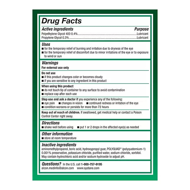 Systane Ultra Lubrication Eye Drops, 3 pk./10mL