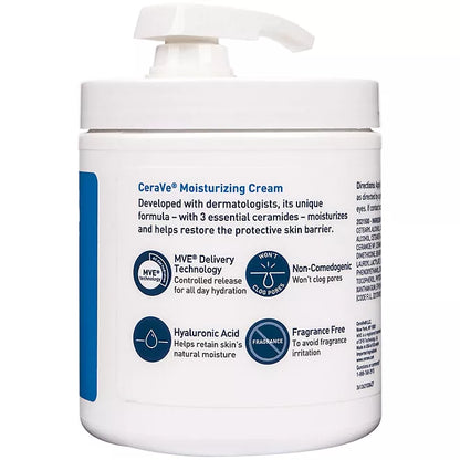 CeraVe Daily Moisturizing Cream with Pump, 19 oz.