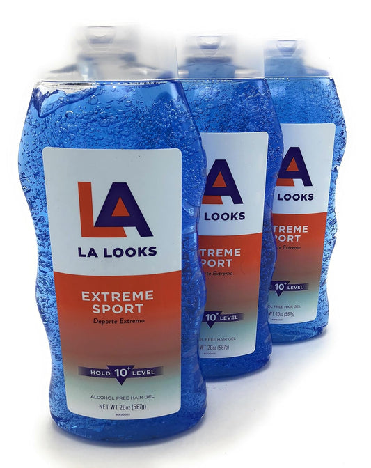 L.A. LOOKS SPORT XTRME HLD GEL 20 OZ , Pack of 3