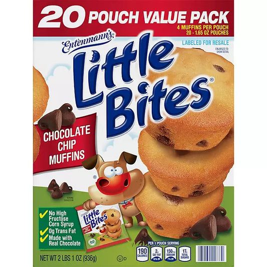 Entenmann's Little Bites Chocolate Chip Muffins , 1.65 oz., 20 pk.