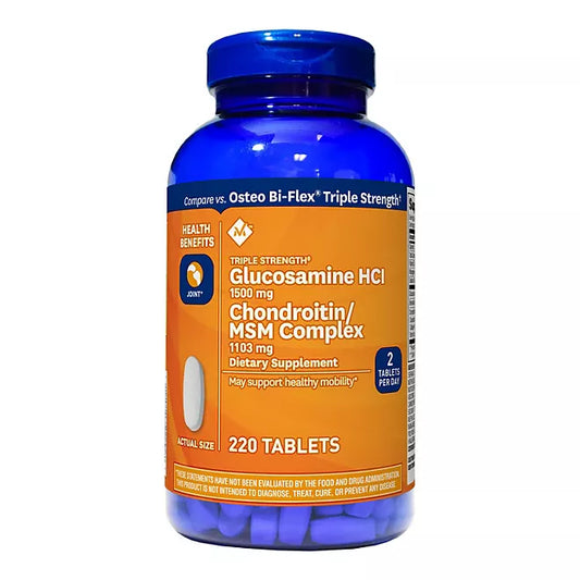 Member's Mark Triple-Strength Glucosamine Chondroitin MSM Tablets , 220 count