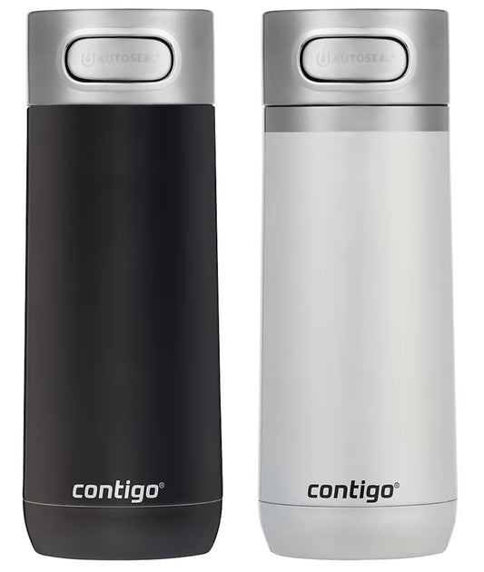Contigo Luxe 14 oz. Travel Mug, 2 pack. - Licorice and Frosted Pearl