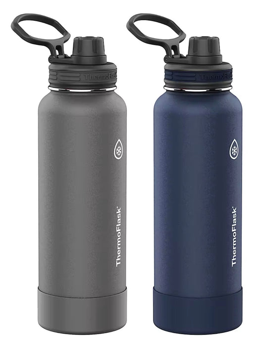 Thermoflask 40 oz. Spout Bottle, 2 pack. - Midnight/Stone