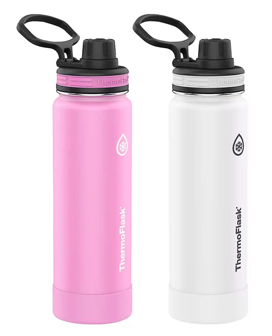Thermoflask 24 oz. Spout Bottle, 2 pack. - Strawberry/Arctic