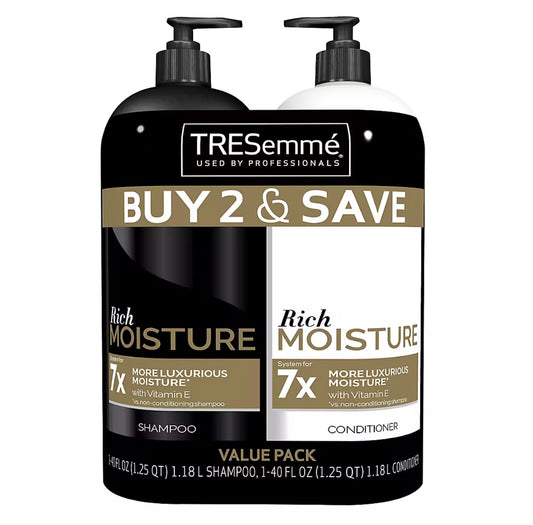 TRESemme Moisture Rich Shampoo and Conditioner, 2 count/40 oz.