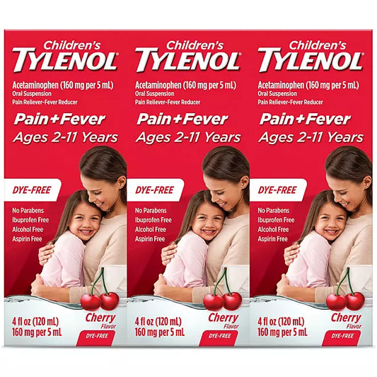 Children's Tylenol Oral Suspension, Cherry , 4 oz., 3 pk.