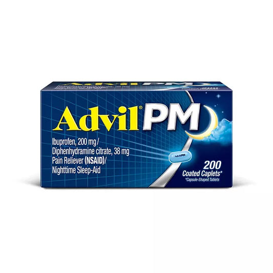Advil PM Pain Reliever and Nighttime Sleep Aid Caplets , 200 count