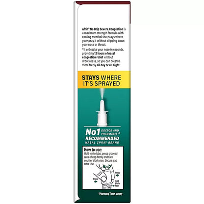 Afrin No-Drip Severe Congestion Nasal Spray , 20 ml.