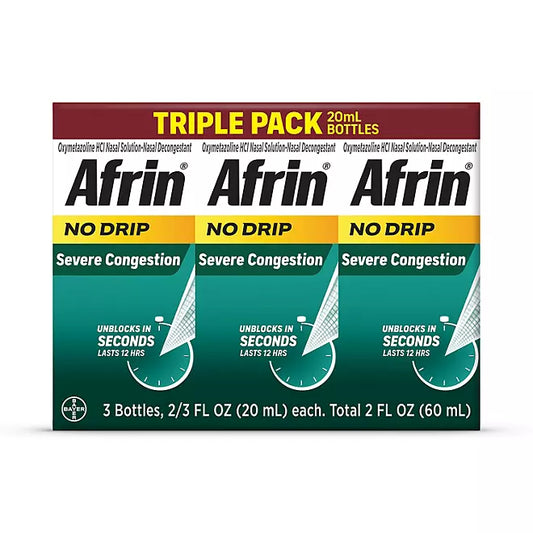 Afrin No-Drip Severe Congestion Nasal Spray , 20 ml., 3 pk.