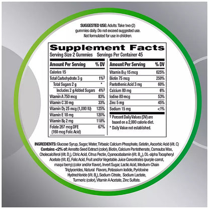 Centrum MultiGummies Multivitamin Gummies for Adults 50 + , 200 count