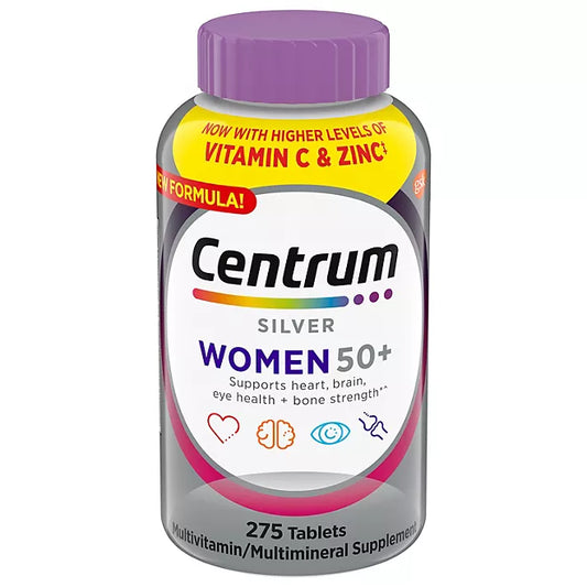 Centrum Silver Multivitamin Women 50+ , Multimineral Supplement Tablets , 275 count
