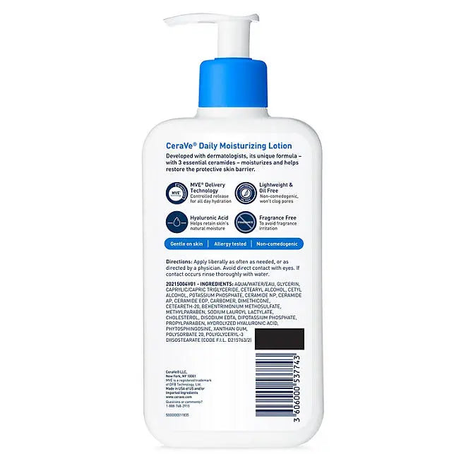 CeraVe Daily Moisturizing Lotion, Normal to Dry Skin  12 fl. oz.