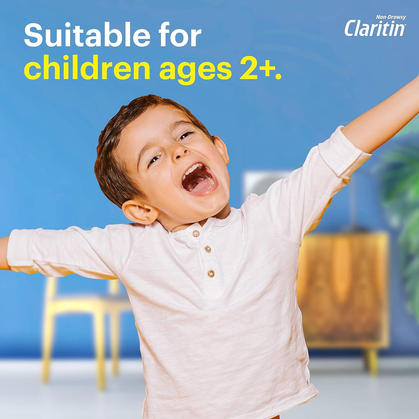 Children's Claritin Non-Drowsy Chewable Tablets, 5 mg Loratadine, Grape , 40 count/pk.