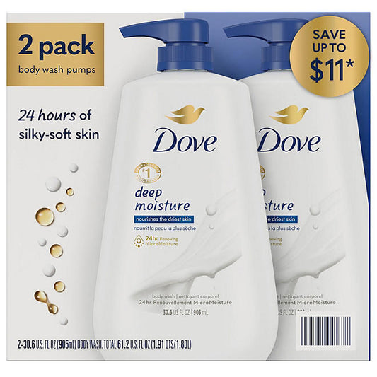 Dove Deep Moisture Renewing Body Wash , 30.6 fl. oz., 2 pk.