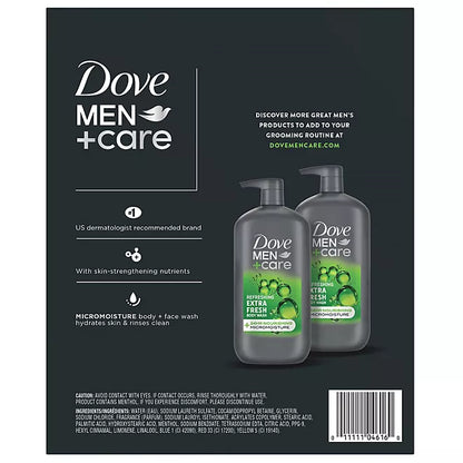 Dove Men+Care Body and Face Wash, Extra Fresh , 30 fl. oz., 2 pk.