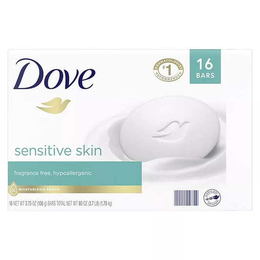 Dove Beauty Bar Soap, Sensitive Skin , 3.75 oz., 16 count