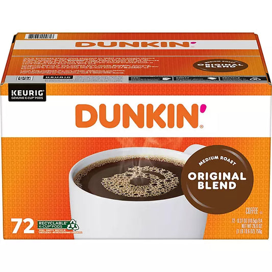 Dunkin' Donuts Medium Roast K-Cup Coffee Pods, Original Blend , 72 count