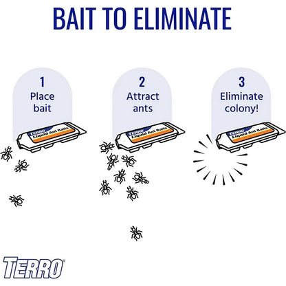 TERRO Liquid Ant Bait Ant Killer 6 Bait Stations
