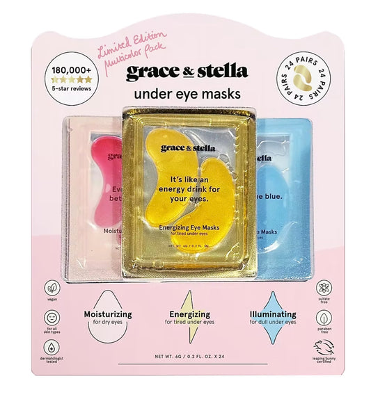 Grace & Stella Under Eye Masks Limited Edition Multicolor Pack, 24 pk.