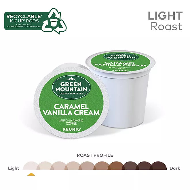 Green Mountain Coffee K-Cup Pods, Caramel Vanilla Cream , 54 count