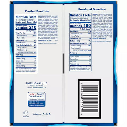Hostess Mini Powdered & Frosted Chocolate Donettes , 32 pk.