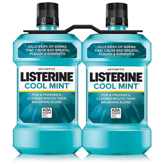Listerine Cool Mint Antiseptic Mouthwash , 1.5L, 2 pk.