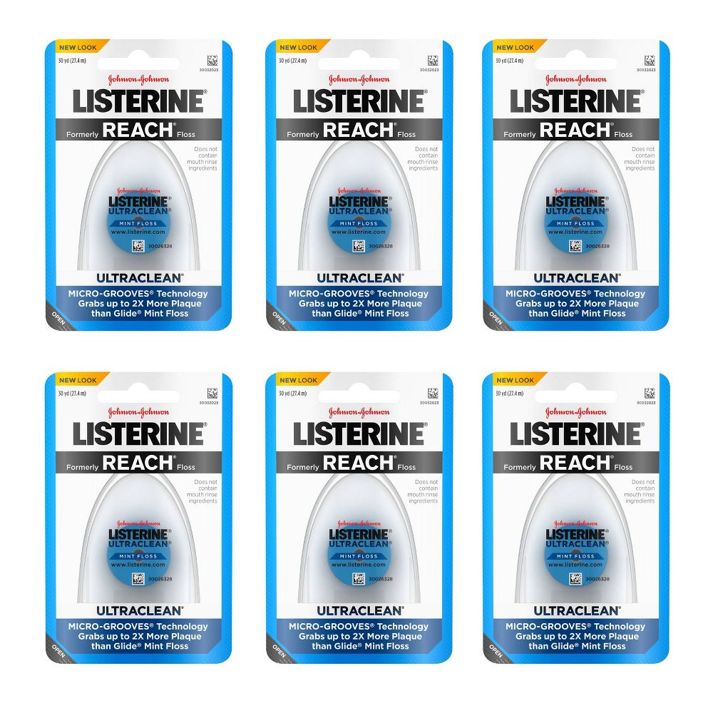 Listerine Ultra Clean Floss - 90 feet 6ct 600% more