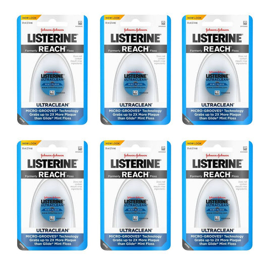 Listerine Ultra Clean Floss - 90 feet 6ct 600% more