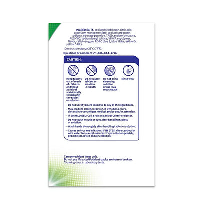 Polident 3 Minute, Antibacterial Denture Cleanser 120 ea , Pack of 2