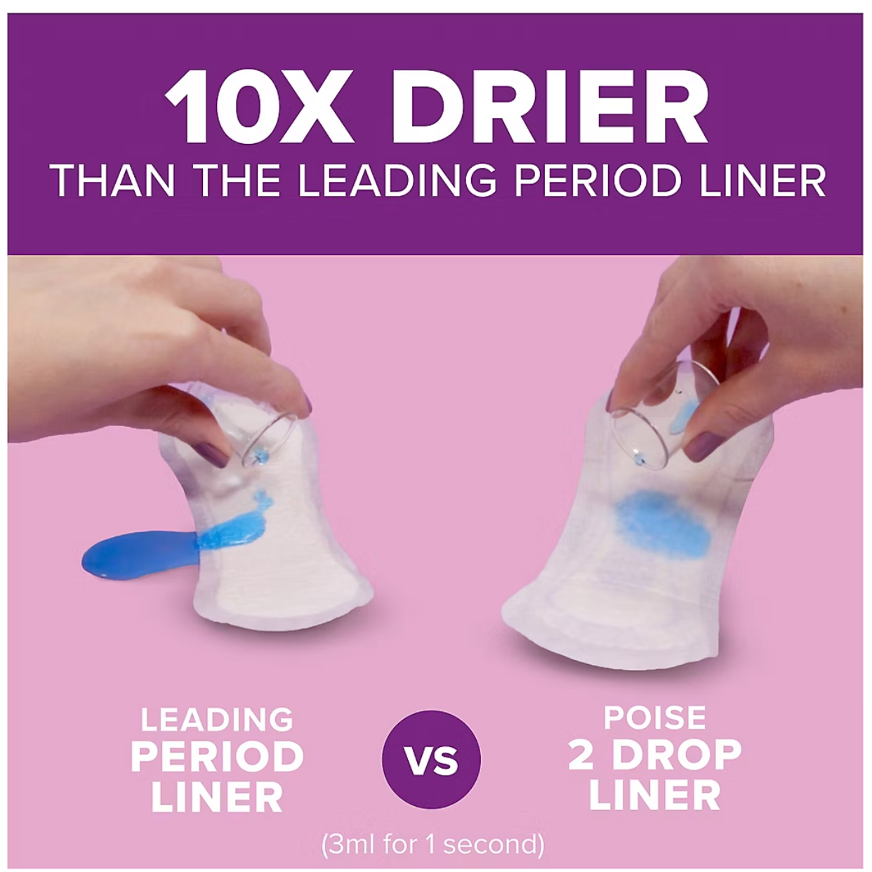 Poise Very Light Absorbency Long Incontinence Panty Liners, 132 count