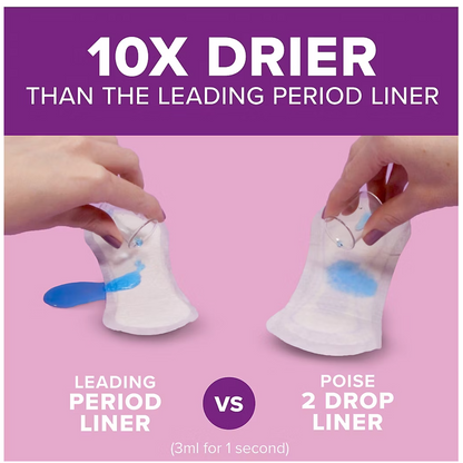 Poise Very Light Absorbency Long Incontinence Panty Liners, 132 count