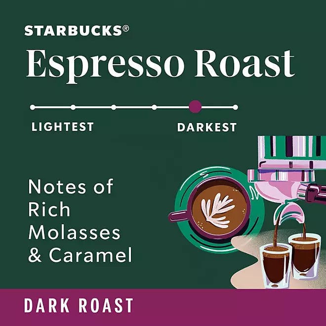 Starbucks Whole Bean Coffee, Espresso Roast Dark , 40 oz.
