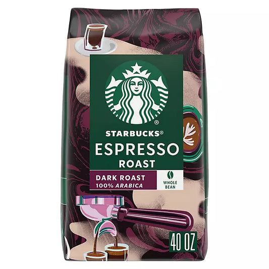 Starbucks Whole Bean Coffee, Espresso Roast Dark , 40 oz.