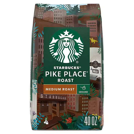 Starbucks Pike Place Medium Roast Ground Coffee , 40 oz.