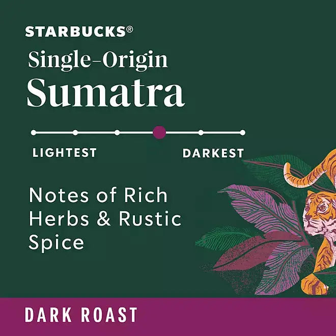 Starbucks Dark Roast K-Cup Coffee Pods, Single-Origin Sumatra (72 count) - Retail Therapy Outlet