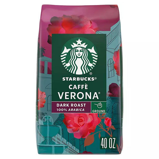 Starbucks Caffe Verona Ground Coffee, Dark Roast , 40 oz.