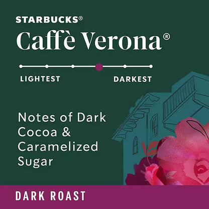 Starbucks Caffe Verona Ground Coffee, Dark Roast , 40 oz.