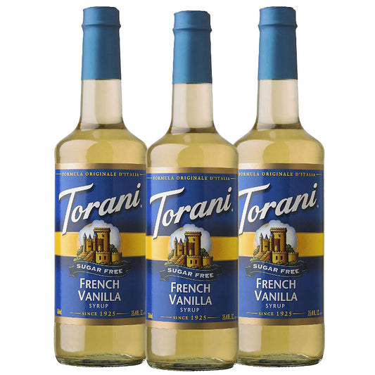 3x Torani Sugar-Free French Vanilla Syrup (750 mL) Value Pack - Retail Therapy Outlet