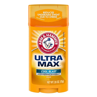 Arm & Hammer Ultra Max Antiperspirant Deodorant COOL BLAST, Invisible Solid, 2.6 oz. 12 pack - Retail Therapy Outlet