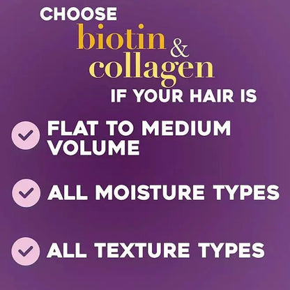 OGX Thick & Full Biotin plus Collagen Shampoo or Conditioner - Retail Therapy Outlet