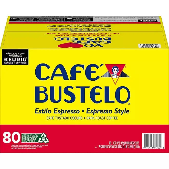 Cafe Bustelo Espresso Style K-Cup for Keurig Brewers, 80 Count - Retail Therapy Outlet
